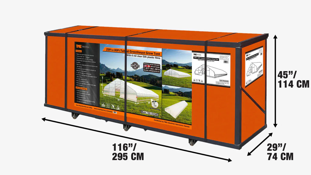 Commercial Polytunnel Greenhouse (25' x 80')