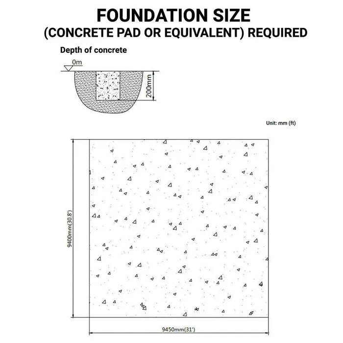 Commercial Polytunnel Greenhouse (30' x 30')